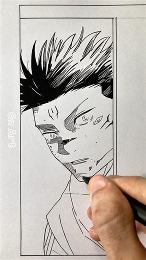 Drawing Gojo vs Sukuna & Mahoraga #shorts