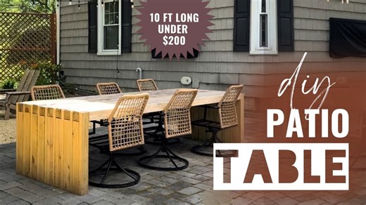 Affordable outdoor table project perfect for any backyard