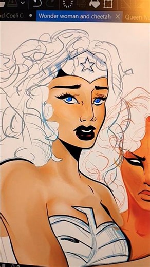 ✨Wonder Woman X Cheetah 🖤✨ #dccomics #art #artist