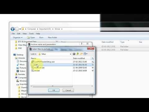 How to exclude files using Winrar while archiving Step By Step Tutorial