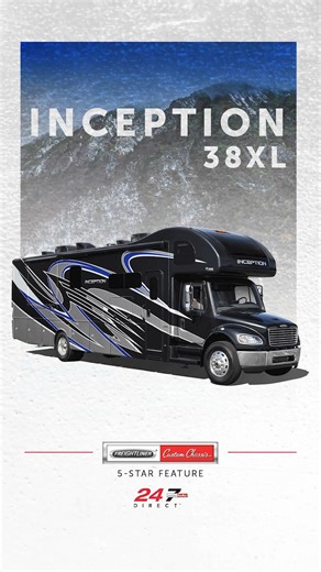 🛣️ Built for big adventures and everyday ease. The 2025 THOR Industries, Inc. Inception 38XL delivers smart functionality and all the comforts of home. With its Freightliner® chassis and DriveTech™ system, handling is smooth and confident, even when you're towing or tackling long stretches. Inside, you’ll find a bath-and-a-half layout, tilt-a-view king bed, cozy fireplace, and storage that keeps up with real life. Take a look inside: https://bit.ly/4lEuqF0 | RV Road Trippers
