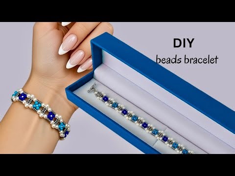 Simple and easy beaded bracelet. DIY jewelry
