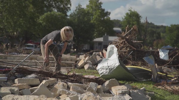 Riverfront cabins 'completely flattened' in Texas town after historic flooding event