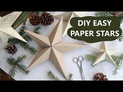 ΕΥΚΟΛΑ ΧΡΙΣΤΟΥΓΕΝΝΙΑΤΙΚΑ ΑΣΤΕΡΙΑ ΑΠΟ ΧΑΡΤΙ - DIY EASY CHRISTMAS PAPER STARS