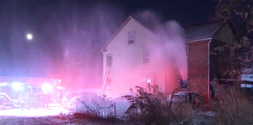 Crews battle fire at building on Frankfort Street on city's northwest side