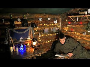 Christmas at a Log Cabin in the Forest, Building a House in the Cold, Holiday Life, Cooking a Dish