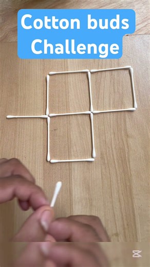 Cotton buds Challenge 🧠 #braintestsolution #letsbecomeagenius #maths #genius #brain #cottonbuds