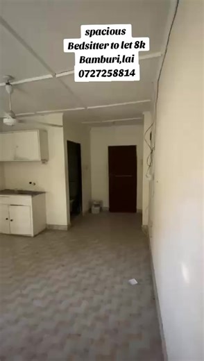 near the mainroad spacious bedsitter monthyl 8k 0727258814/0759980533