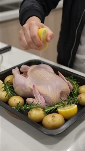 Golden Roast Chicken with Lemon & Rosemary