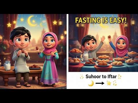 Fasting is Easy! 🌙 Fun Ramadan Nasheed for Kids | Islamic Songs for Children