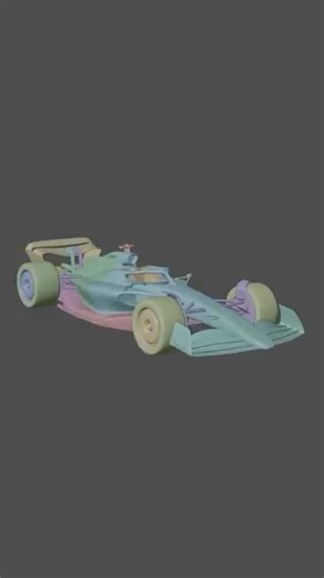 3D printed F1 car assembly animation