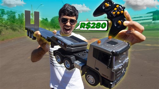 Impressionante caminhão reboque RC Huina 1318