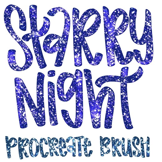 Starry Night Faux Glitter Procreate Brush, Glitter Texture Brush for Procreate, Sparkly Art Brush, Instant Download, iPad Art, Shiny Brush - Etsy