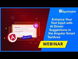 Enhance Your Text Input with AI Driven Suggestions in the Angular Smart TextArea [Webinar]