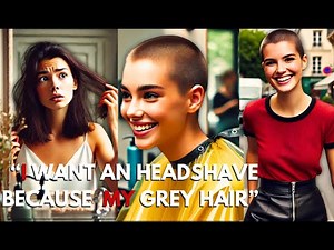 Young Woman Gets Headshave After Going Grey - Haircut Stories