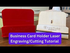 Business Card Holder Laser Cutting and Engraving Tutorial Beginner Friendly