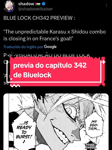 previa do capítulo 342 de Bluelock #bluelock #spoiler #bluelock342 #previa