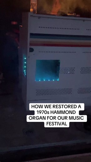 Watch us restore a 1970s Hammond Organ with a built in Leslie speaker! #music #musicfestival #local #518 #fyp #diy #hammondorgan #lesliespeaker