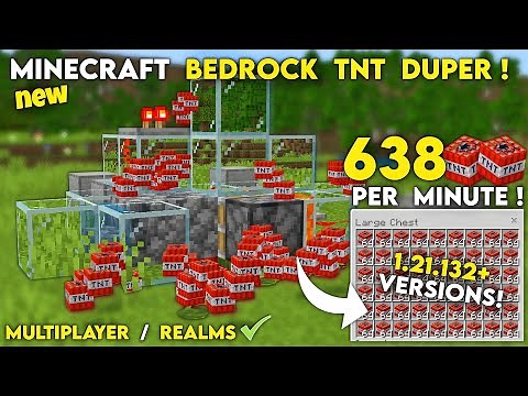 NEW 1.21.132+ TNT DUPER FARM in Minecraft Bedrock! (638 TNT/Minute)