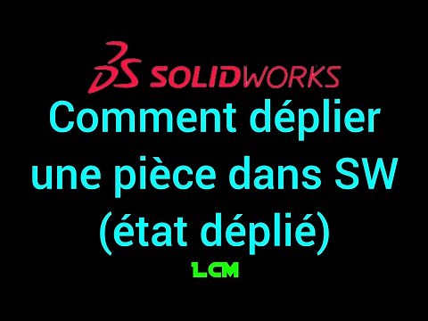 SOLIDWORKS - déplier une pièce de tôlerie tutoriel (état déplié)