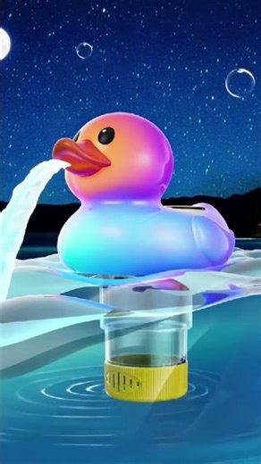 Solar-Glow Duck Pool Chlorinator – Day Charge, Night Shine! #glowinthedark
