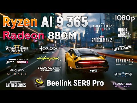 Ryzen AI 9 365 + Radeon 880M - Gaming on Beelink SER9 Pro