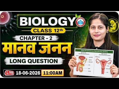 Class 12 Biology Chapter 2 Human Reproduction | मानव जनन | 12th Biology Long Question Answer