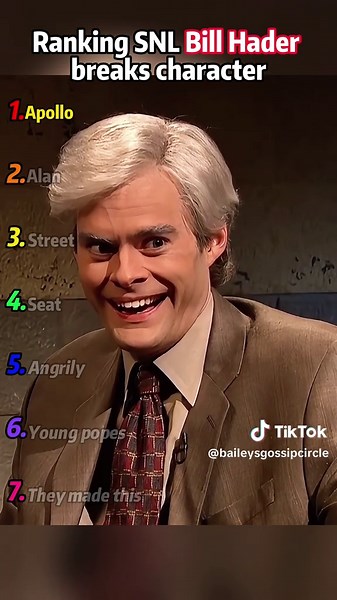 Ranking SNL Bill Hader breaks character#celebrity #ranking #funny #billhader #snl