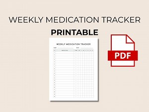 Printable Medication List PDF – Emergency Medical Info Sheet, Track Prescriptions, Instant Download, Health Organizer Template - Etsy