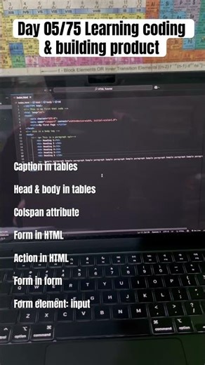 Day 05/75 learning coding & building product