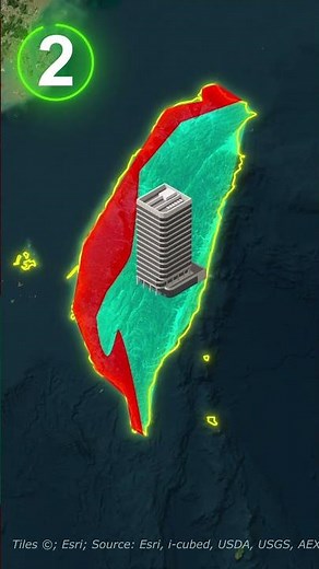 Why Taiwan’s east coast is almost completely empty 😳🇹🇼 #geography #map