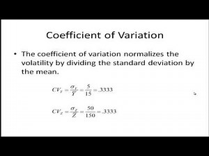 Coefficient of Variation