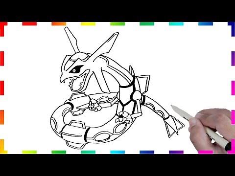 レックウザの描き方 | ポケモンのイラスト簡単に書くコツ | How to draw Rayquaza From Pokemon Go