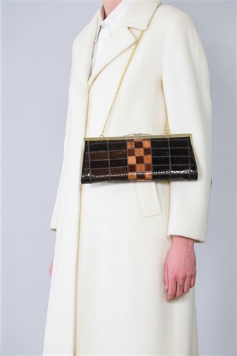 1970s Exotic Python Frame Bag – Convertible Gold Chain Clutch, Architectural Patchwork Design - Etsy Australia