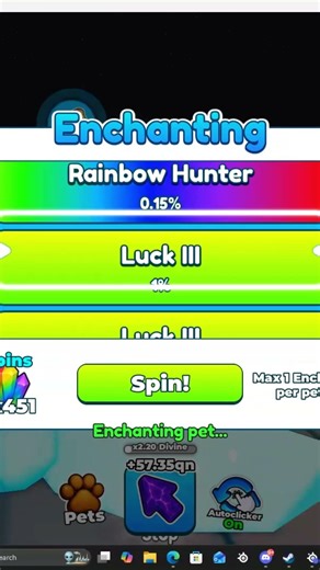 What's the Best Enchant you have gotten in Tapping Simulator? #roblox #enchanted #tappingsimulator