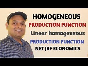 LINEAR HOMOGENEOUS PRODUCTION FUNCTION || HOMOGENEOUS PRODUCTION FUNCTION||