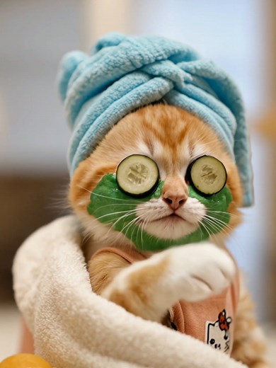 Adorable Kitten Spa Day: Cute and Funny Moments