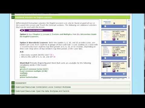 Glencoe Math Tutorial: Creating Lesson Plans