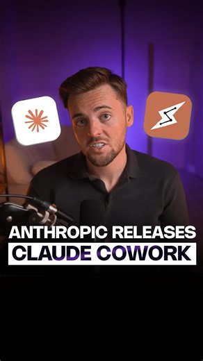 Comment “COWORK” to get this AI assistant. Claude Cowork is a new AI agent that takes full control of your Mac and gets real work done for you. Think of it like this: it’s your own overnight employee, but it never gets tired, never asks questions, and doesn’t need training. 1. Point Claude Cowork to a folder on your computer. 2. Describe what you want done in plain English. 3. It organizes, analyzes, and automates your tasks. 4. It runs multiple jobs in parallel without you watching. 5. Go to sl