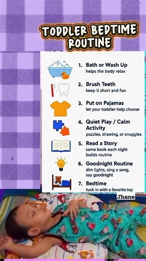 2.4K views · 13 shares | Toddler Bedtime Routine #guidelines #parenting #awareness Acrixa Balino | Momshie Jhane Alcos | Facebook