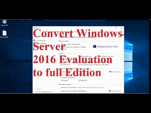 Convert Windows Server 2016 Evaluation to full edition