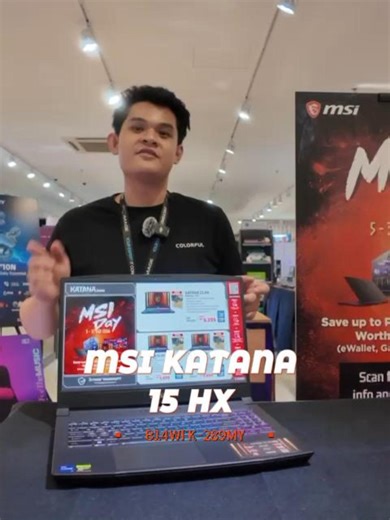 🎮 MSI KATANA 15 HX – UNLEASH YOUR INNER WARRIOR ⚔️ ✨ MSI DAY SPECIAL DEAL ✨ 🗓 Until 31 Jan 2026 🎁 FREE TNG RM30 MSI Gaming Headset & Mouse 💥 RSP: RM6,199 → NOW: RM5,699 Intel® Core™ i7-14650HX NVIDIA® GeForce RTX™ 5060 8GB 15.6″ QHD (2560×1440) 165Hz Display 16GB DDR5 5600MHz (8 8) 512GB NVMe SSD 4-Zone RGB Gaming Keyboard Copilot Key Windows 11 Home Sleek Black Design 2 Years Warranty 🎒 Essential Backpack Included #pcimagesibu #MSI #KATANA15HX #LAPTOP #MSIDAY