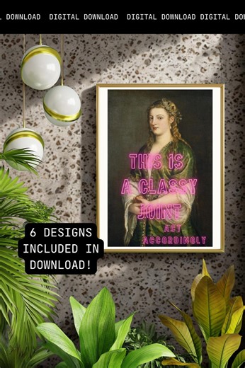 Altered Vintage Oil Paintings: Eclectic Neon Art - Etsy