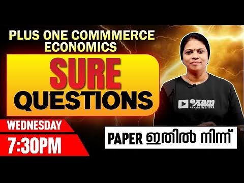 Plus One Public Exam | Economics | Sure Questions | Exam Winner