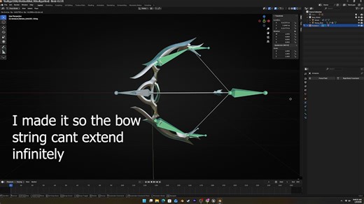 gawdvt on Instagram: "Bow animation agency work. Working in Blender using bones to setup an animated Bow. Using IK so that it deforms by pulling back on a single bone. . . . . . . . #cawdvt #gawdvt #blender #blender3d #bow #bowandarrow #gameasset"
