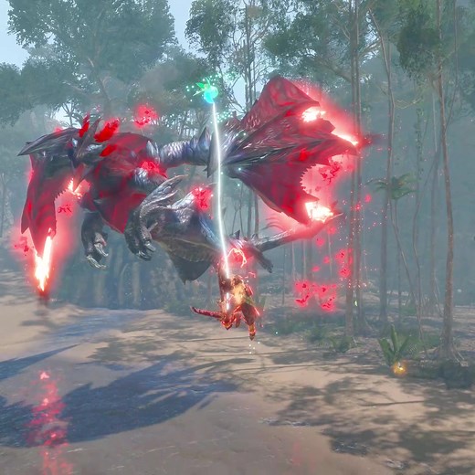 Dancing with Valstrax in Monster Hunter Rise Gameplay