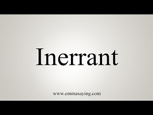 How To Say Inerrant