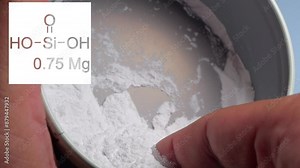 Talcum powder is the refined, powdery form of the softest mineral on earth: talc. Stock Video