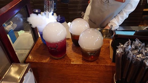 #びっくりした瞬間😖💦#バブルドリンクの膨らます機械がドリンクに🥺💦、