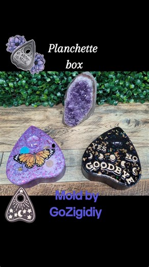 Cute planchette box with lid. Would make a great gift for any Ouija lover or anyone that like cool unique items. Mold by GoZigidiy Will be for sale on Mercari by RedrumResin1971 #planchette #planchettes #planchettebox #ouija #ouijalove #planchetteart #ouijaart #ouijaartist #ouijaplanchett #resinplanchette #resinouijaplanchette #halloweenlover #trinketbox #trinketboxes #trinketboxesforsale #resinartist #resinart #resinartistsoftiktok #resinartistofinstagram